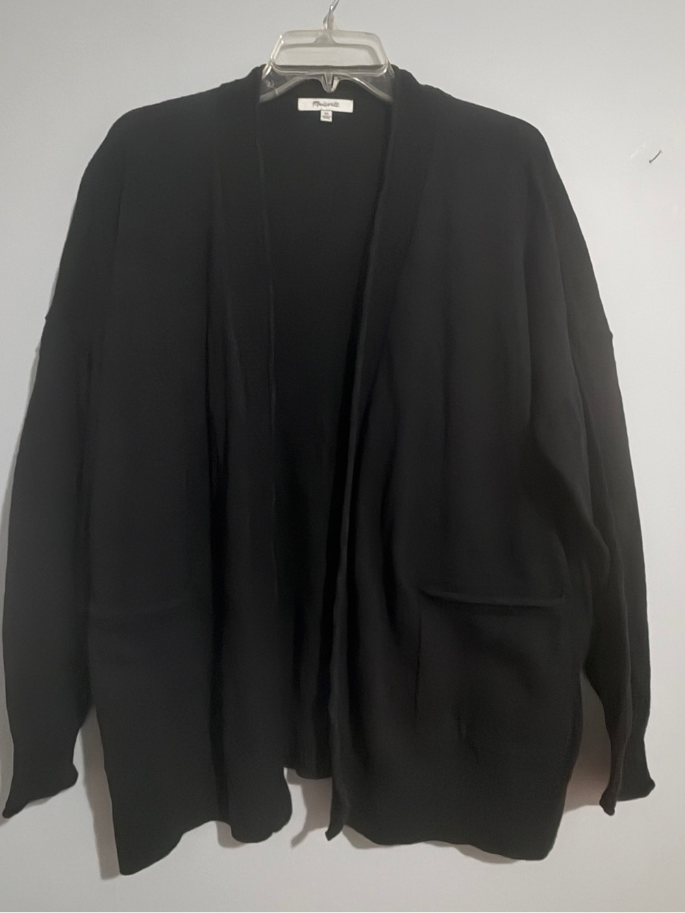 Madewell Black Open-Front Cardigan